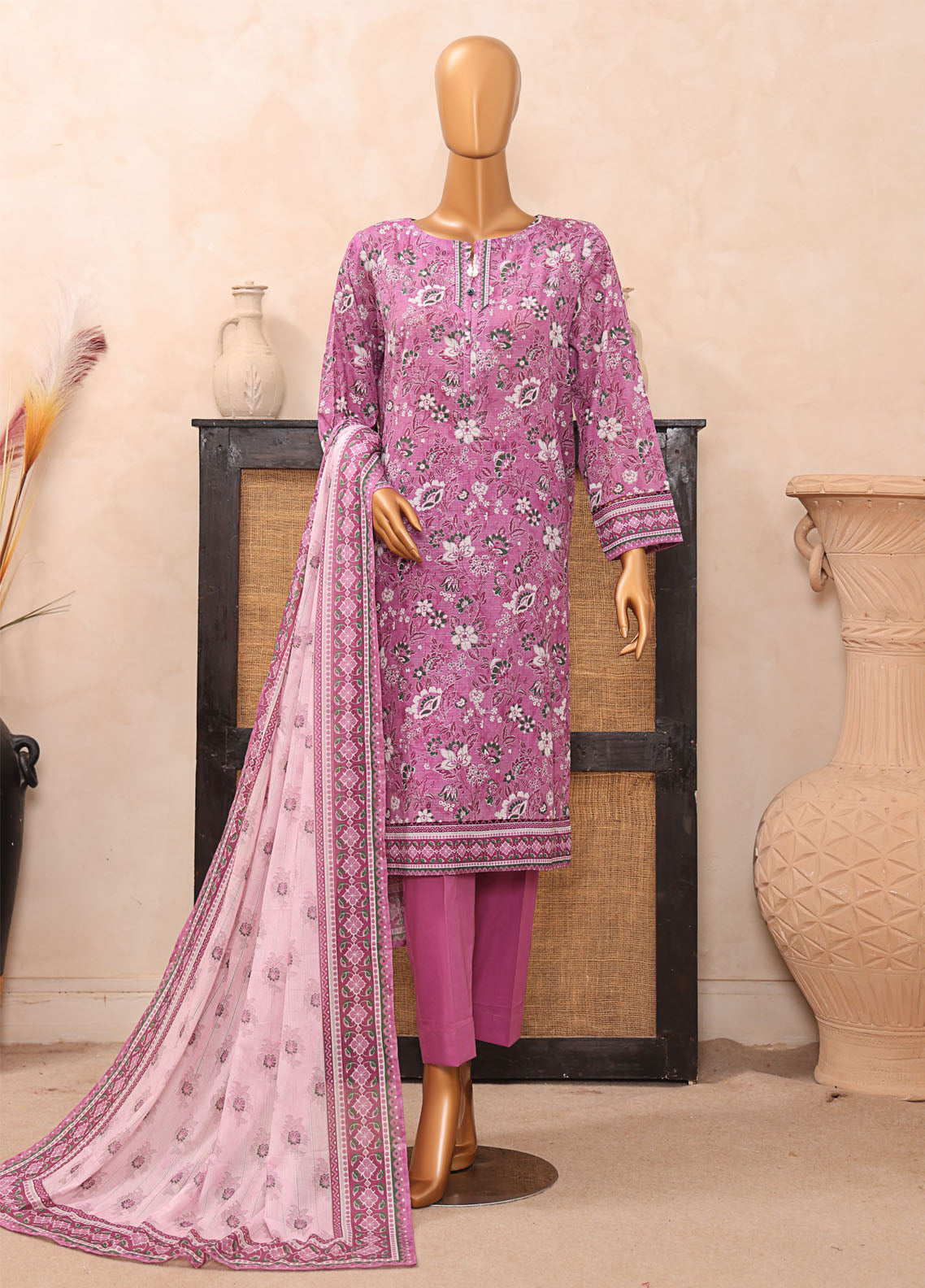 Vital Prints By HZ Textiles Printed Lawn 3 Piece Unstitched Suit HZ25VPSLV2 D-VP-03