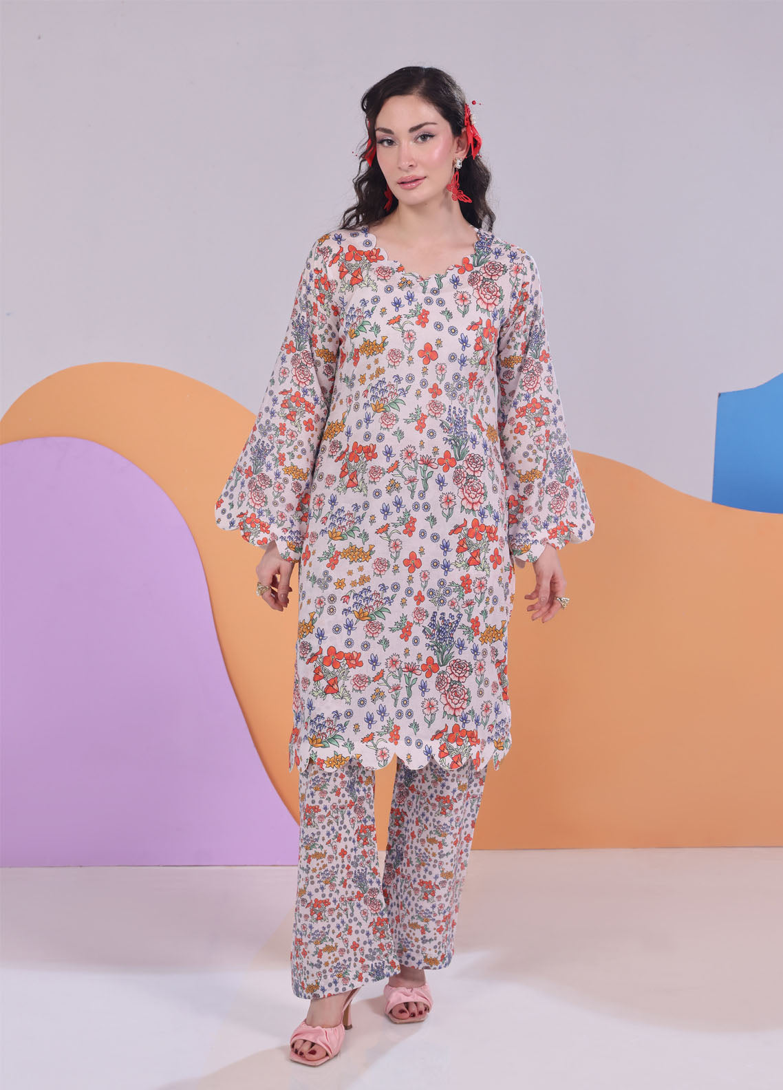 Working Women By Schick Digital Printed Lawn 2 Piece Unstitched Suit SDH25WWV2 DP-05