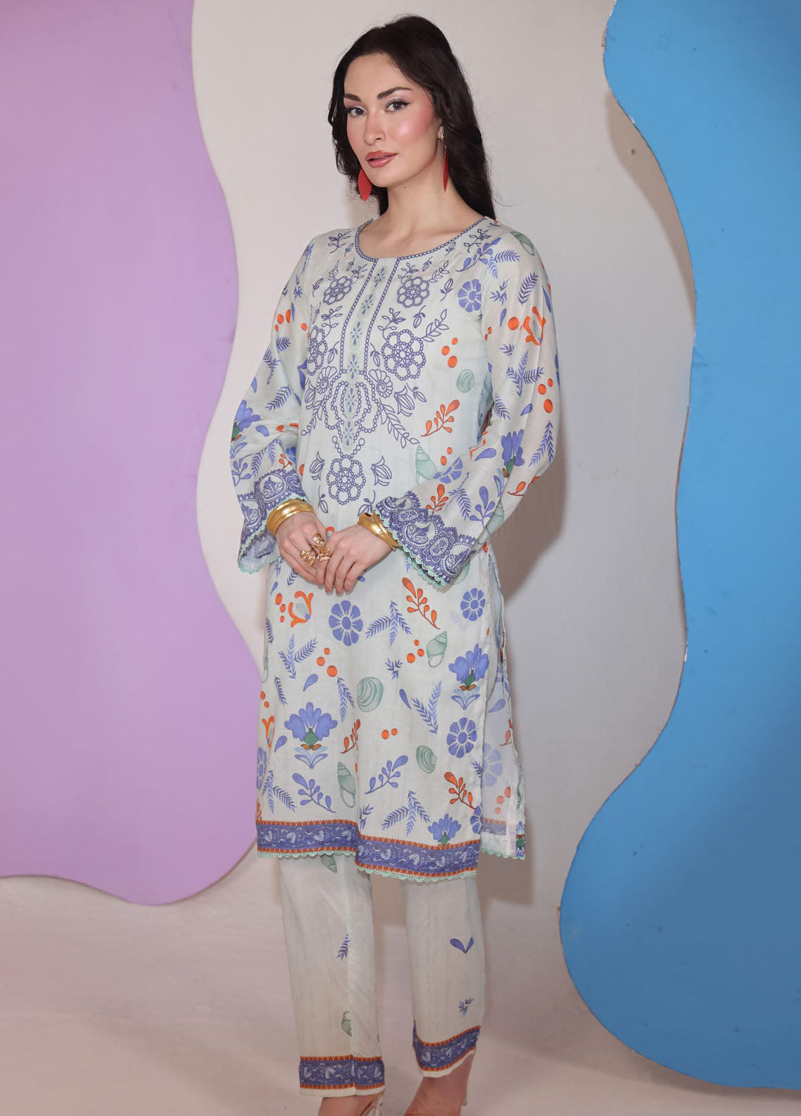 Working Women By Schick Digital Printed Lawn 2 Piece Unstitched Suit SDH25WWV2 DP-07