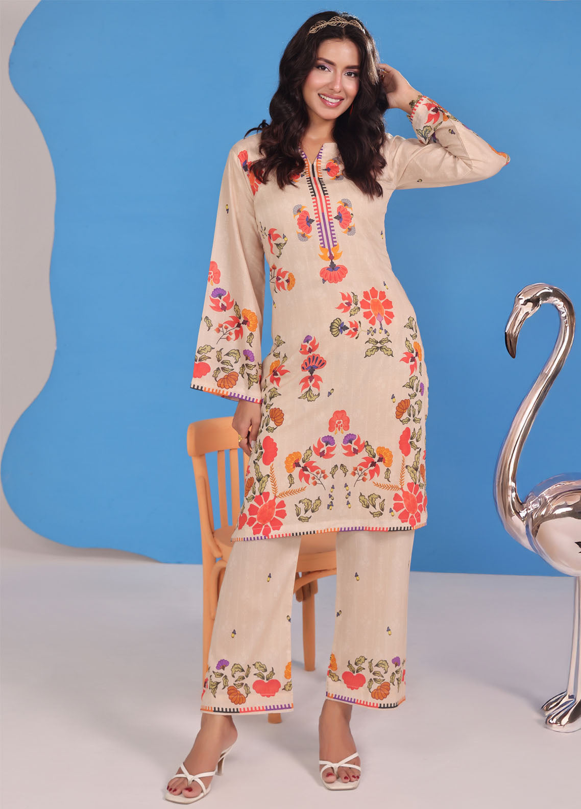 Working Women By Schick Digital Printed Lawn 2 Piece Unstitched Suit SDH25WWV3 DP-01