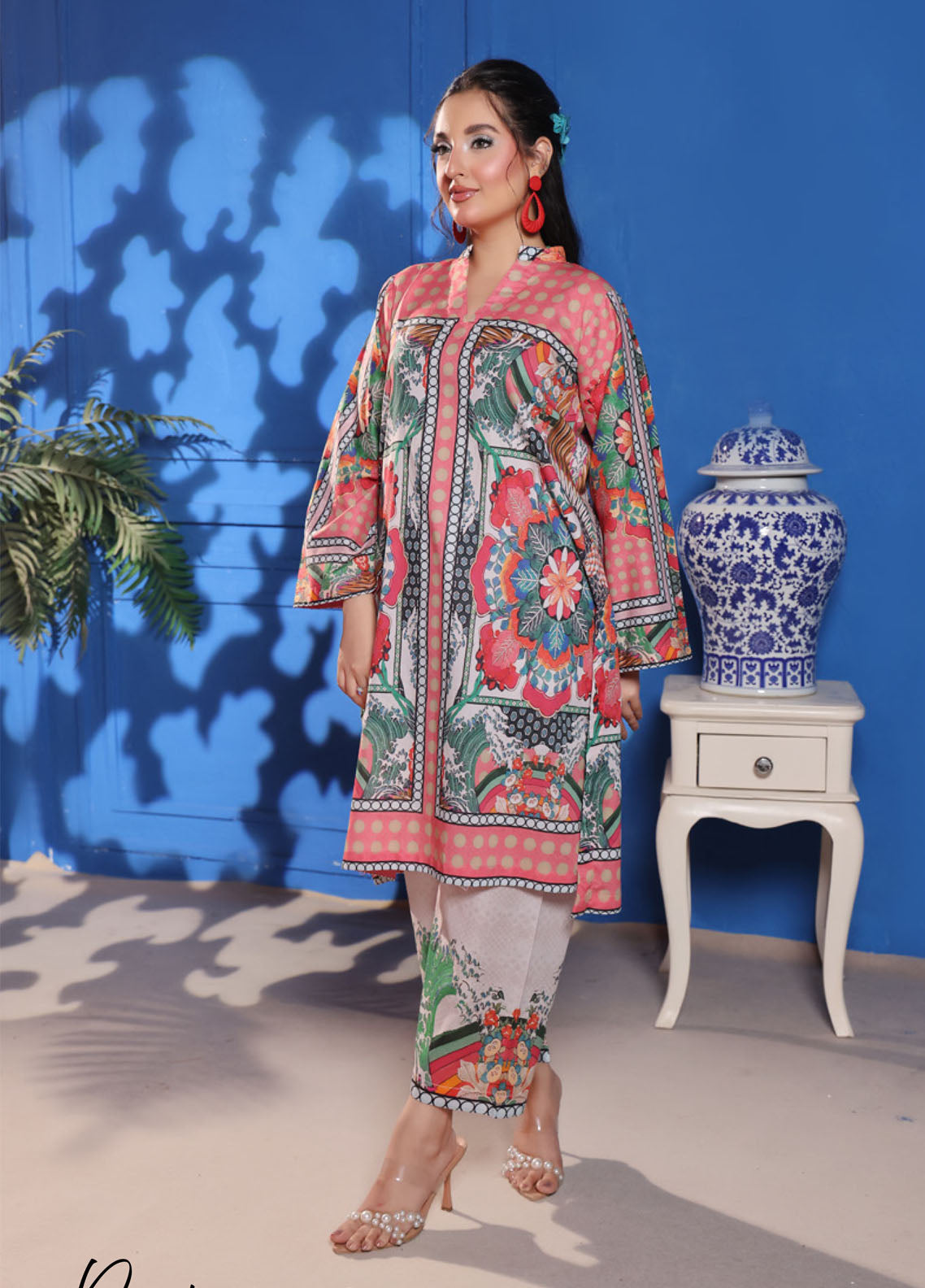 Working Women By Schick Digital Printed Lawn 3 Piece Unstitched Suit SDH25WW DP-08
