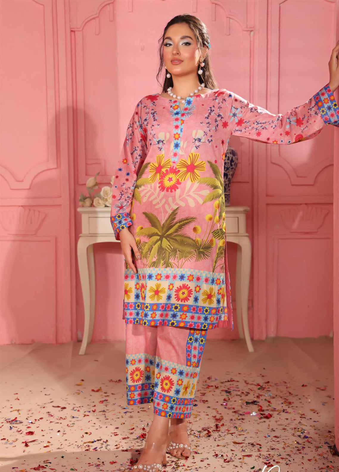 Working Women By Schick Digital Printed Lawn 3 Piece Unstitched Suit SDH25WW DP-11