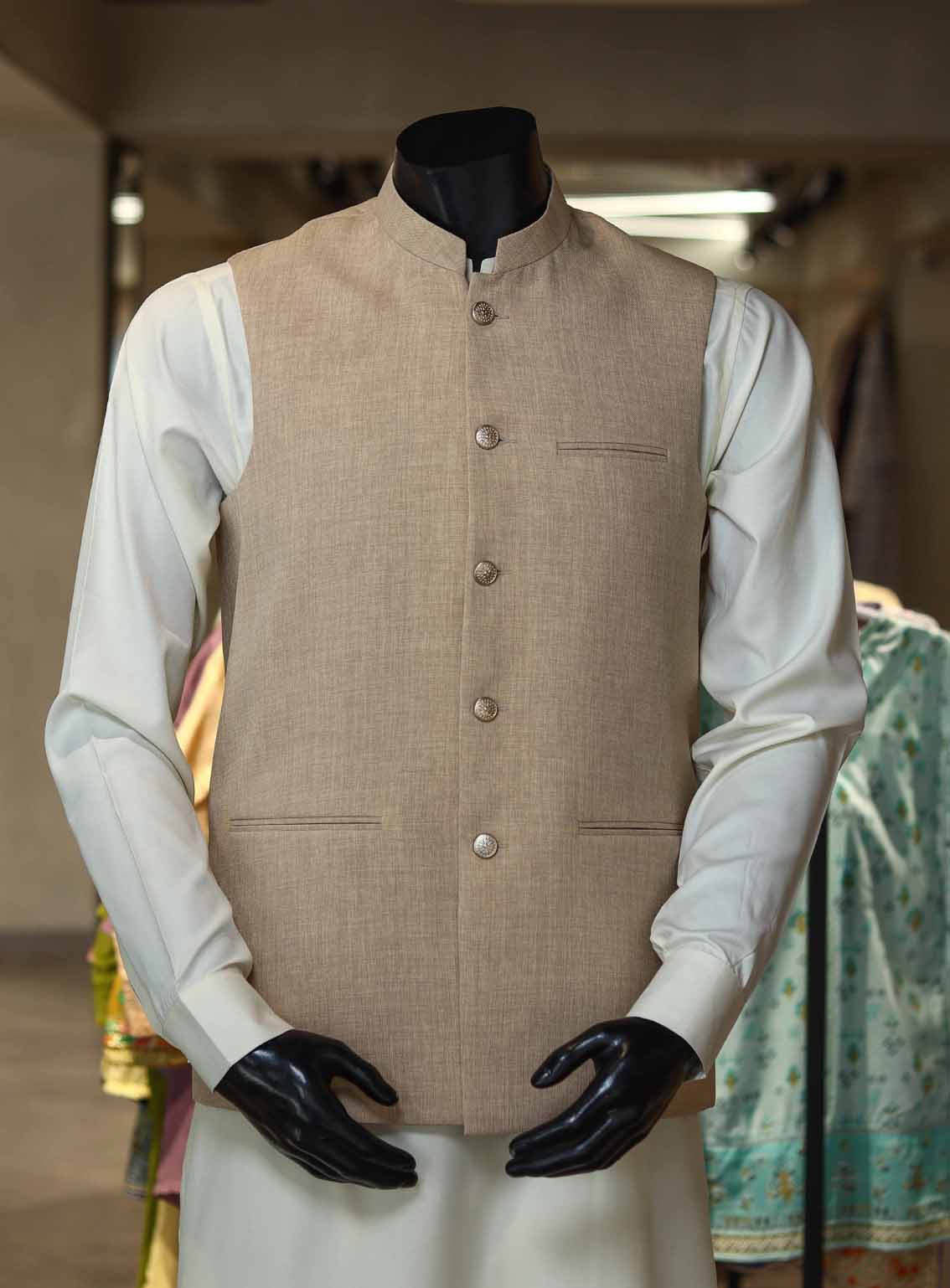Xiang Yue By Sami Saeed Polyester Stitched Waistcoat SS25XY D-1178-LTBN