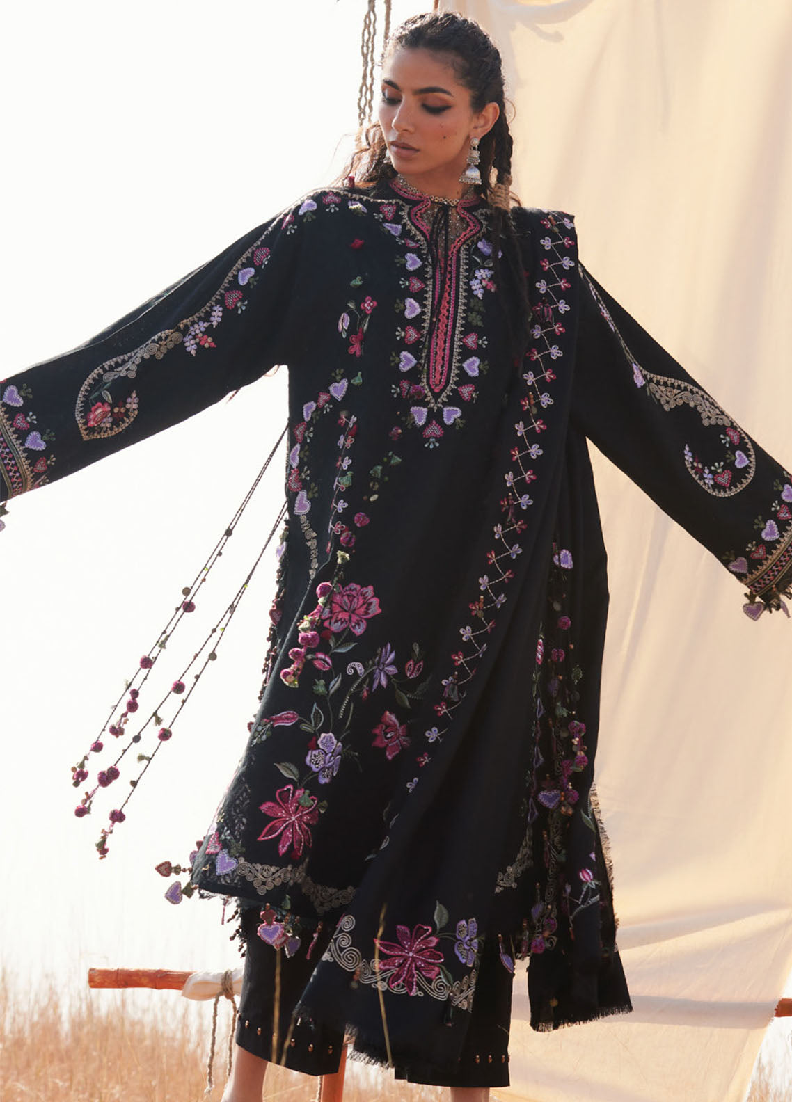 Zaha By Khadijah Shah Embroidered Jacquard Suits Unstitched 3 Piece ZH25NL D-ZW-11 SEHYR