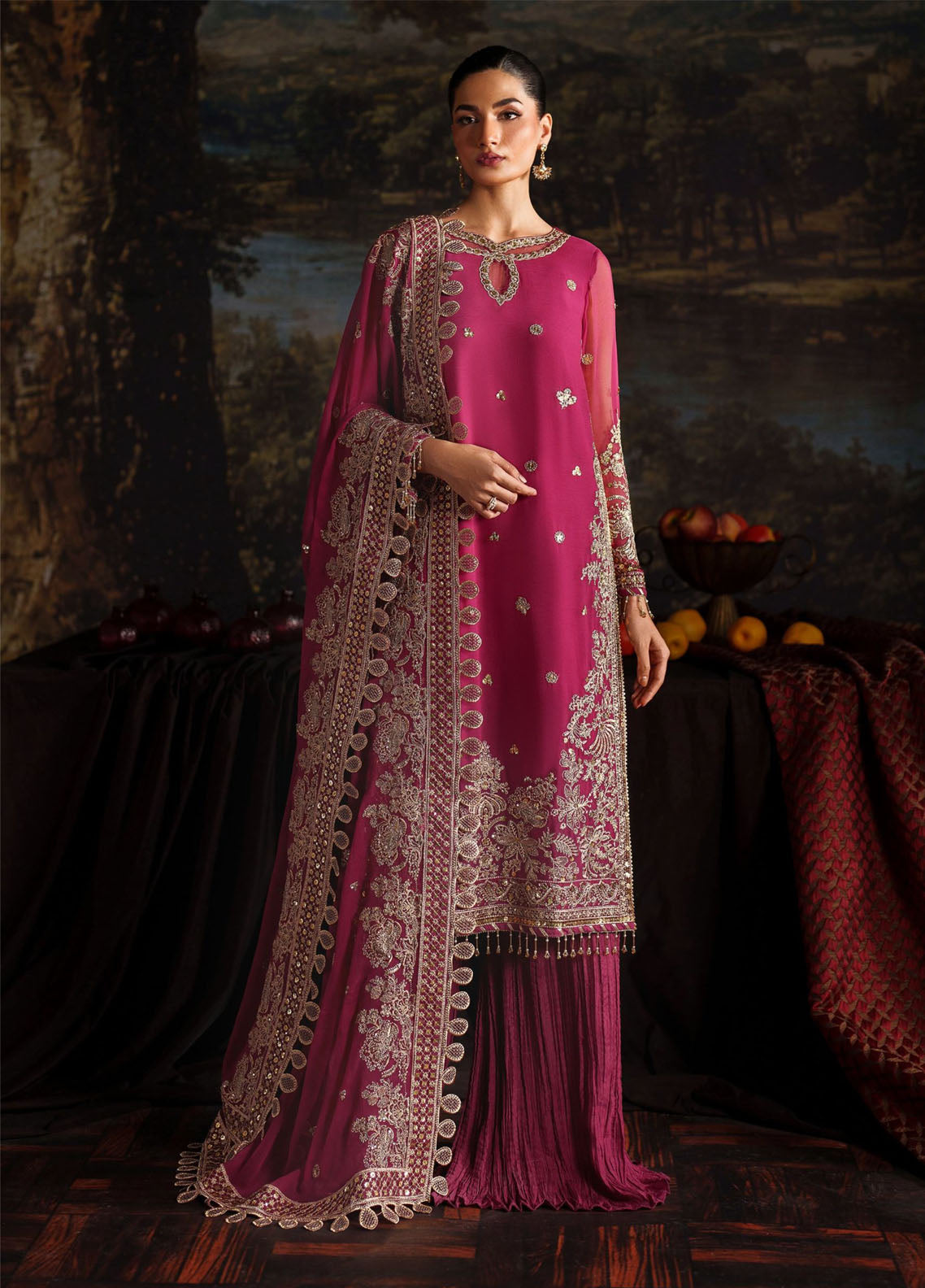 Zarif Premium Embroidered Chiffon 3 Piece Unstitched Suit ZF25SFE D-PRC-05 ADELLE