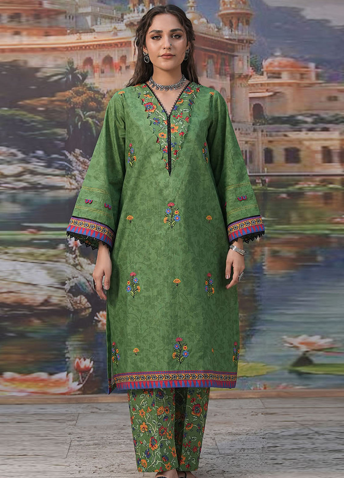 Zellbury Embroidered Khaddar 2 Piece Unstitched Suit WUW24E20440