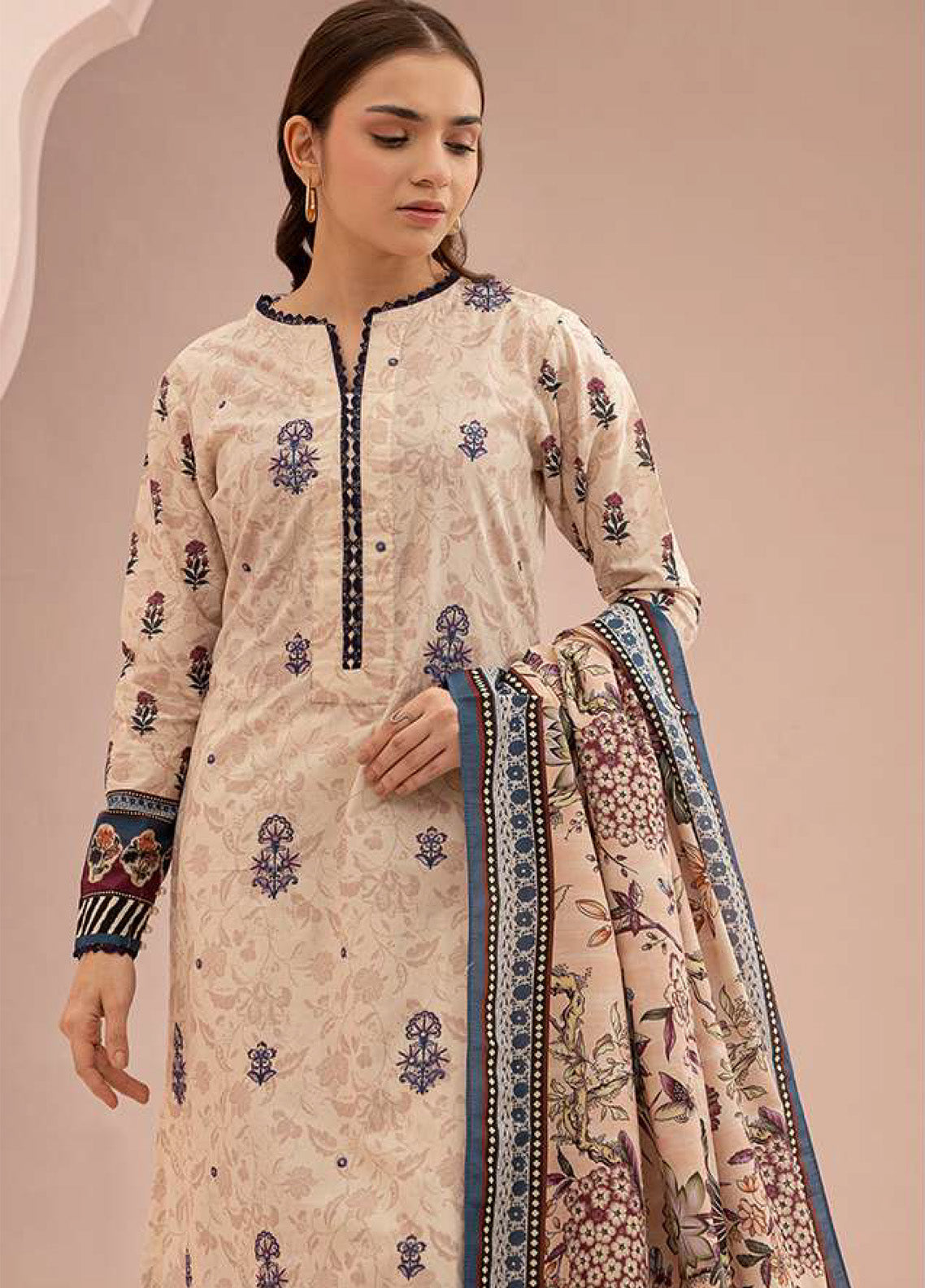 Zellbury Embroidered Lawn 2 Piece Unstitched Suit WUS25E20314
