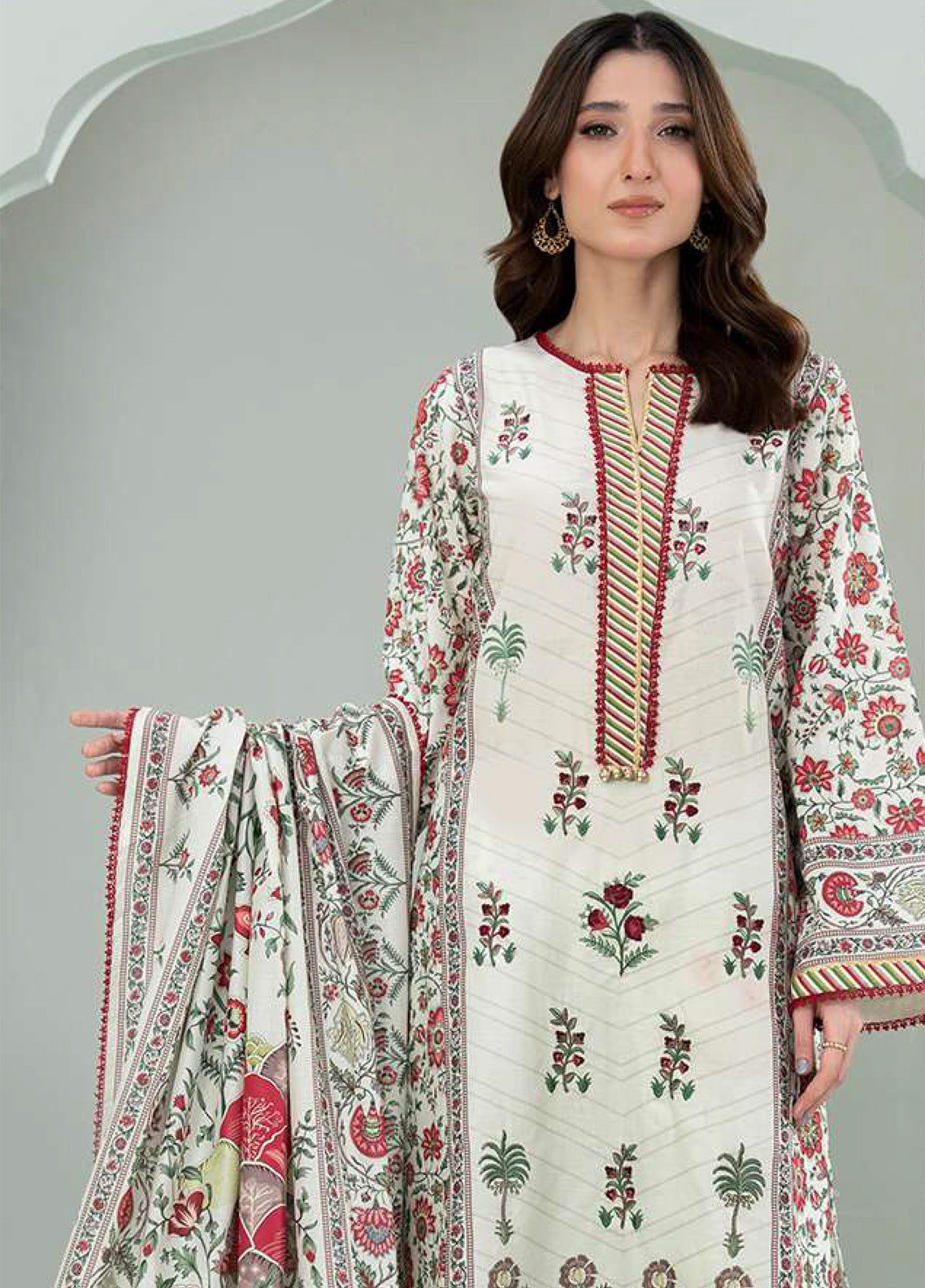 Zellbury Embroidered Lawn 3 Piece Unstitched Suit WUS25E30458