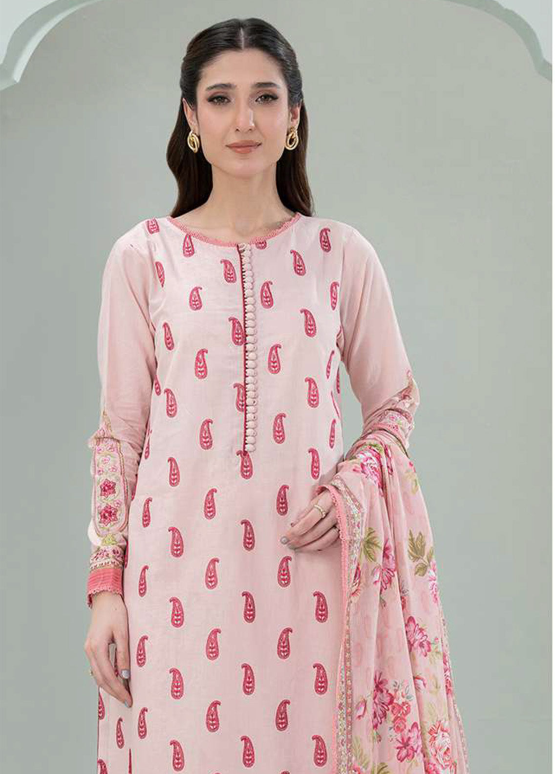 Zellbury Embroidered Lawn 3 Piece Unstitched Suit WUS25E30462