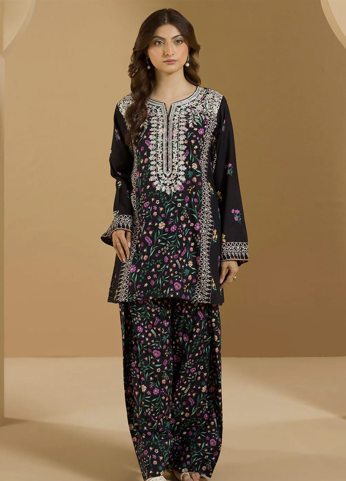 Zellbury Embroidered Linen 2 Piece Unstitched Suit WUW25E20095