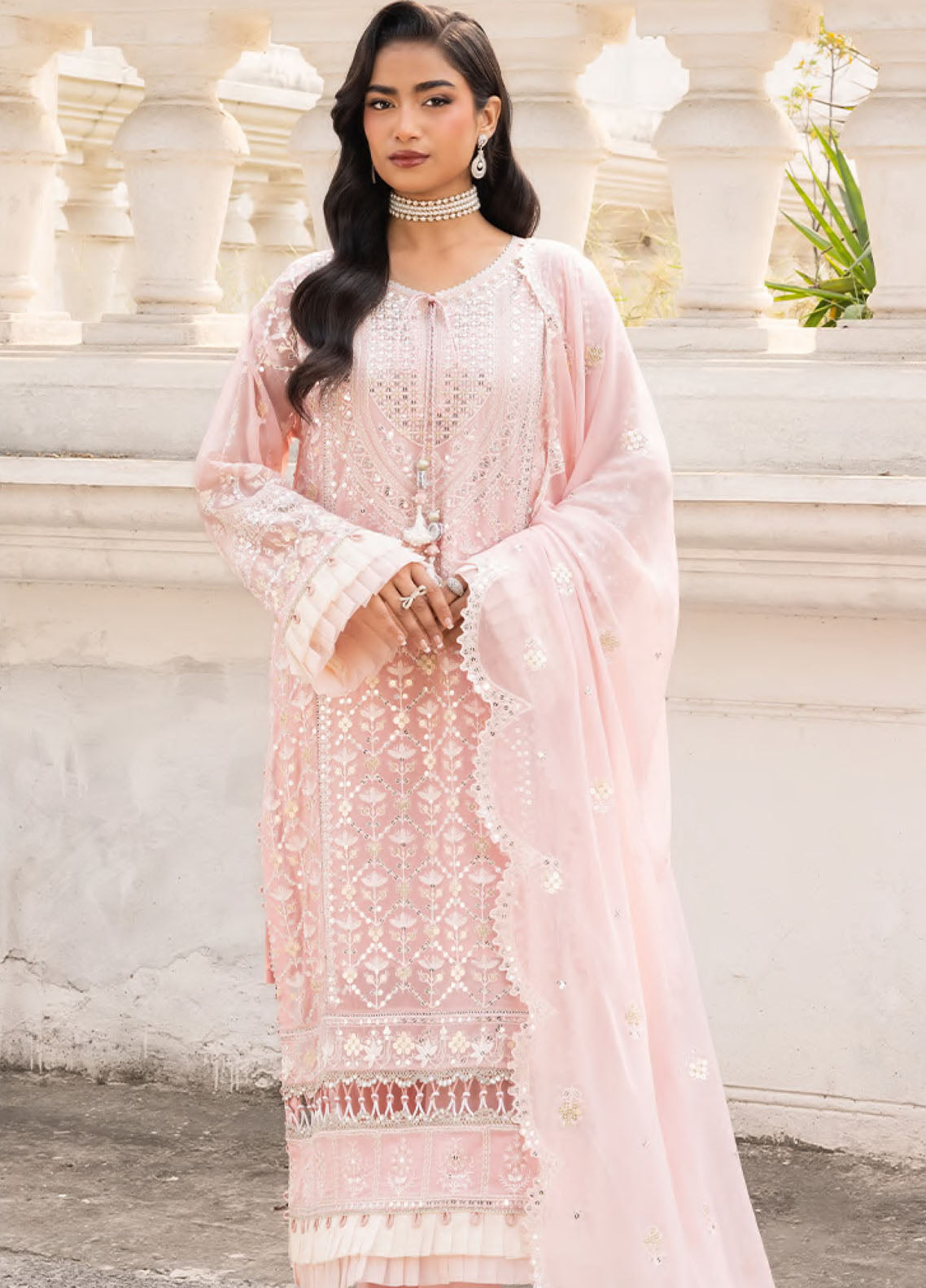 Zellbury Luxury Embroidered Organza 3 Piece Unstitched Suit WULC25E34209