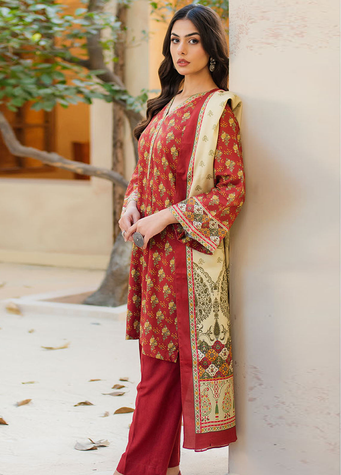 Zellbury Printed Khaddar 2 Piece Unstitched Suit WUW24X20499