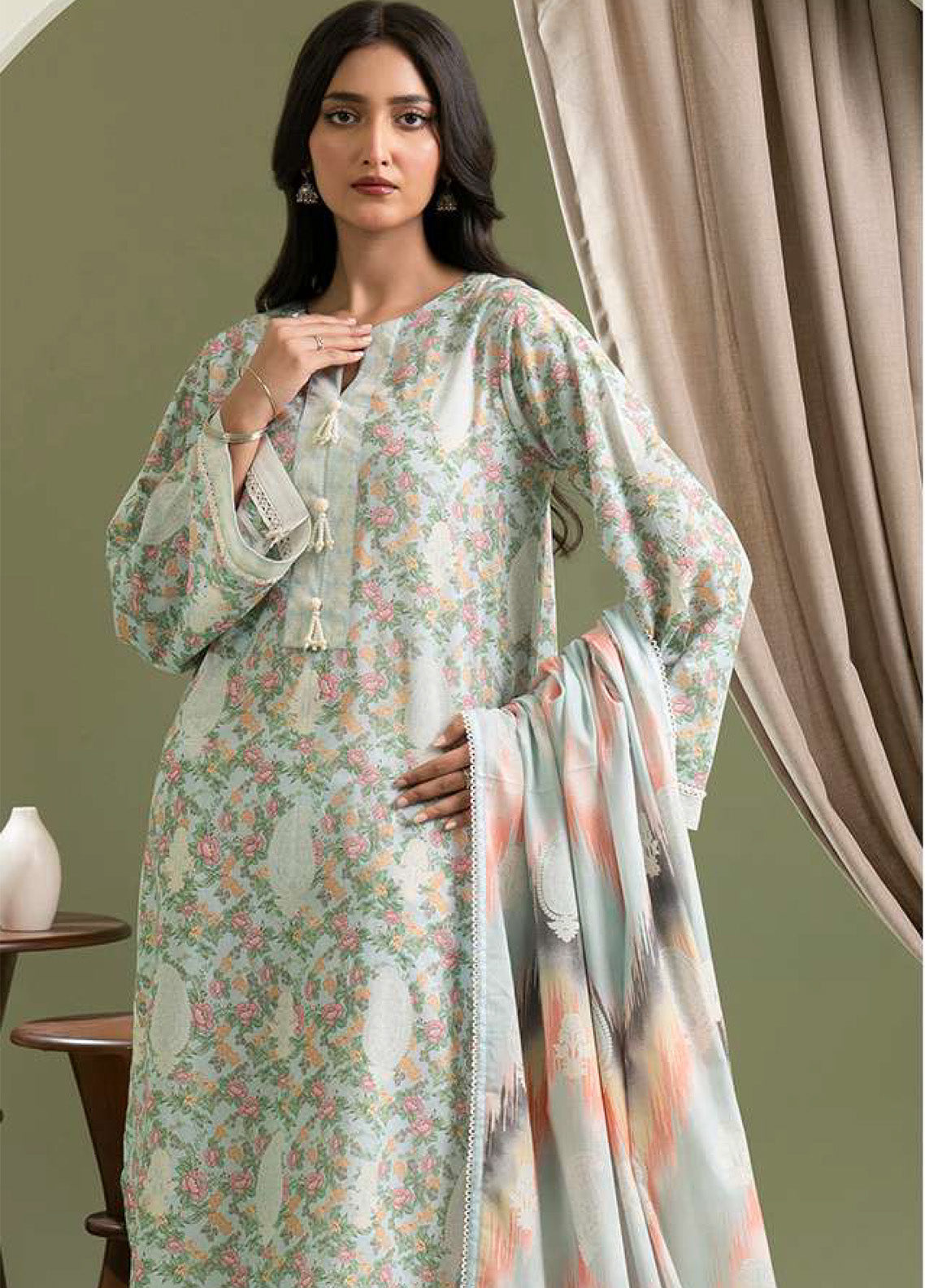 Zellbury Printed Lawn 2 Piece Unstitched Suit WUS25X20475