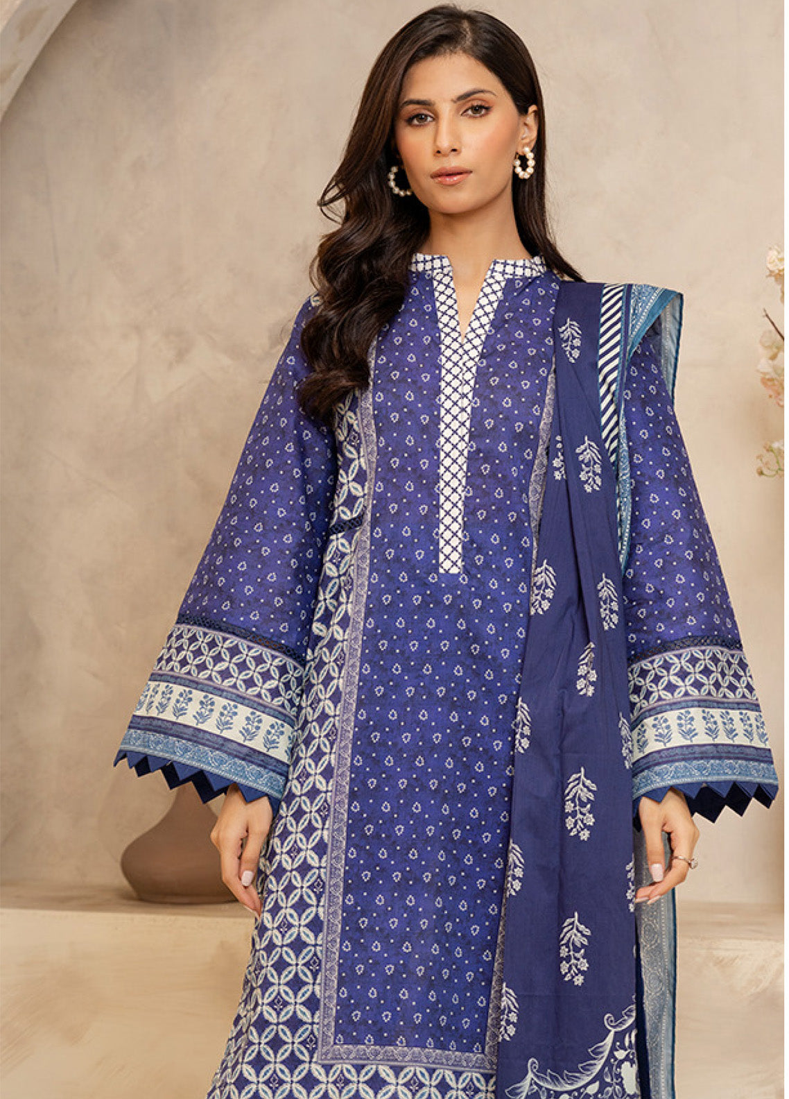 Zellbury Printed Lawn 3 Piece Unstitched Suit WUS25X30048