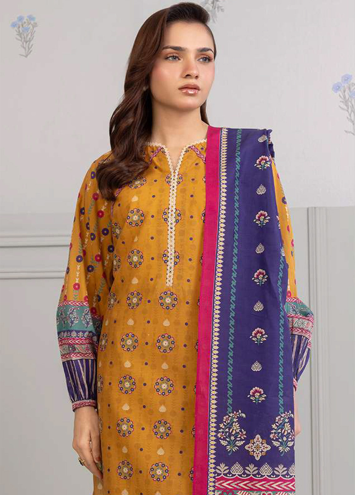 Zellbury Printed Lawn 3 Piece Unstitched Suit WUS25X30495