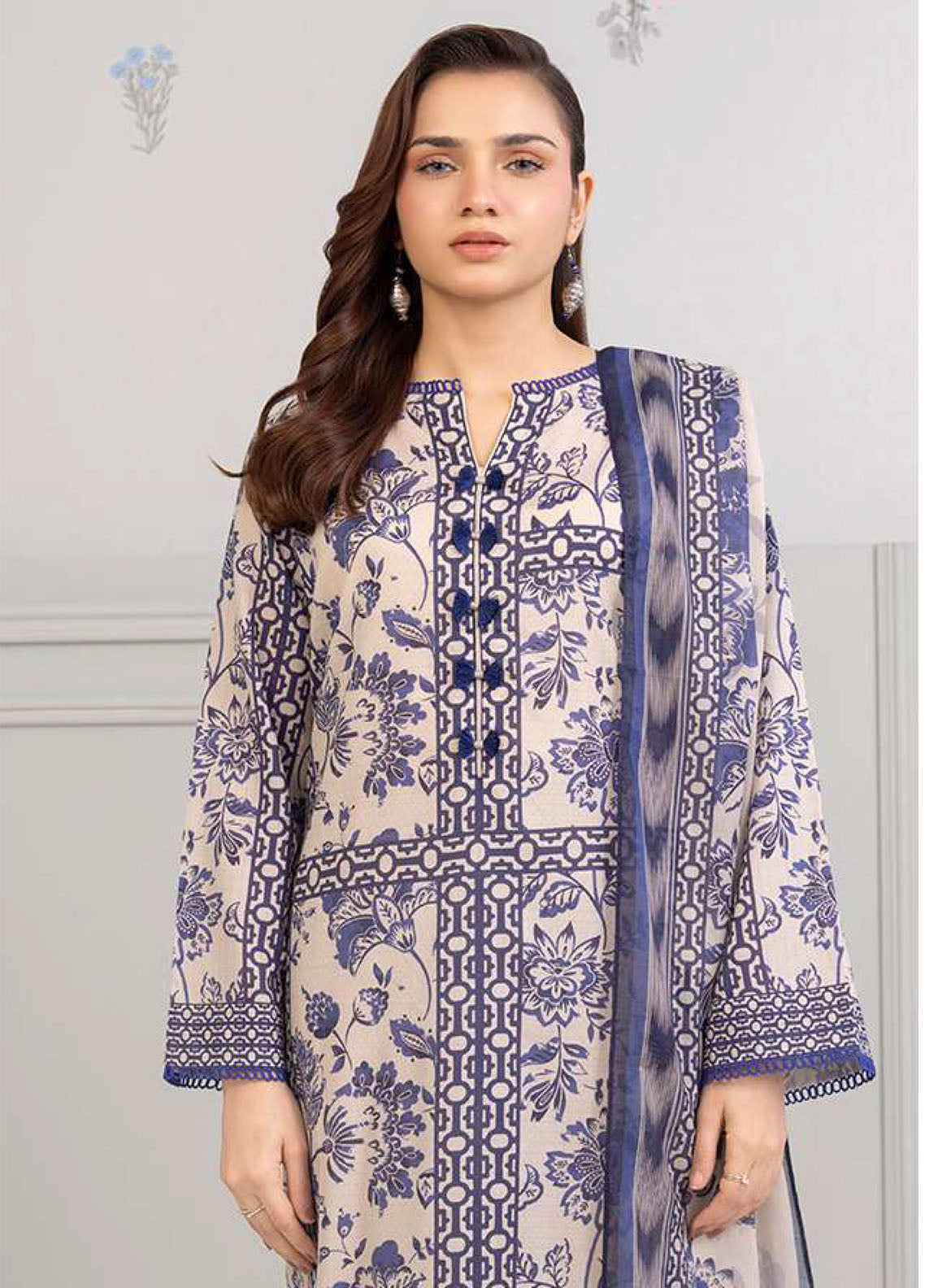 Zellbury Printed Lawn 3 Piece Unstitched Suit WUS25X30516
