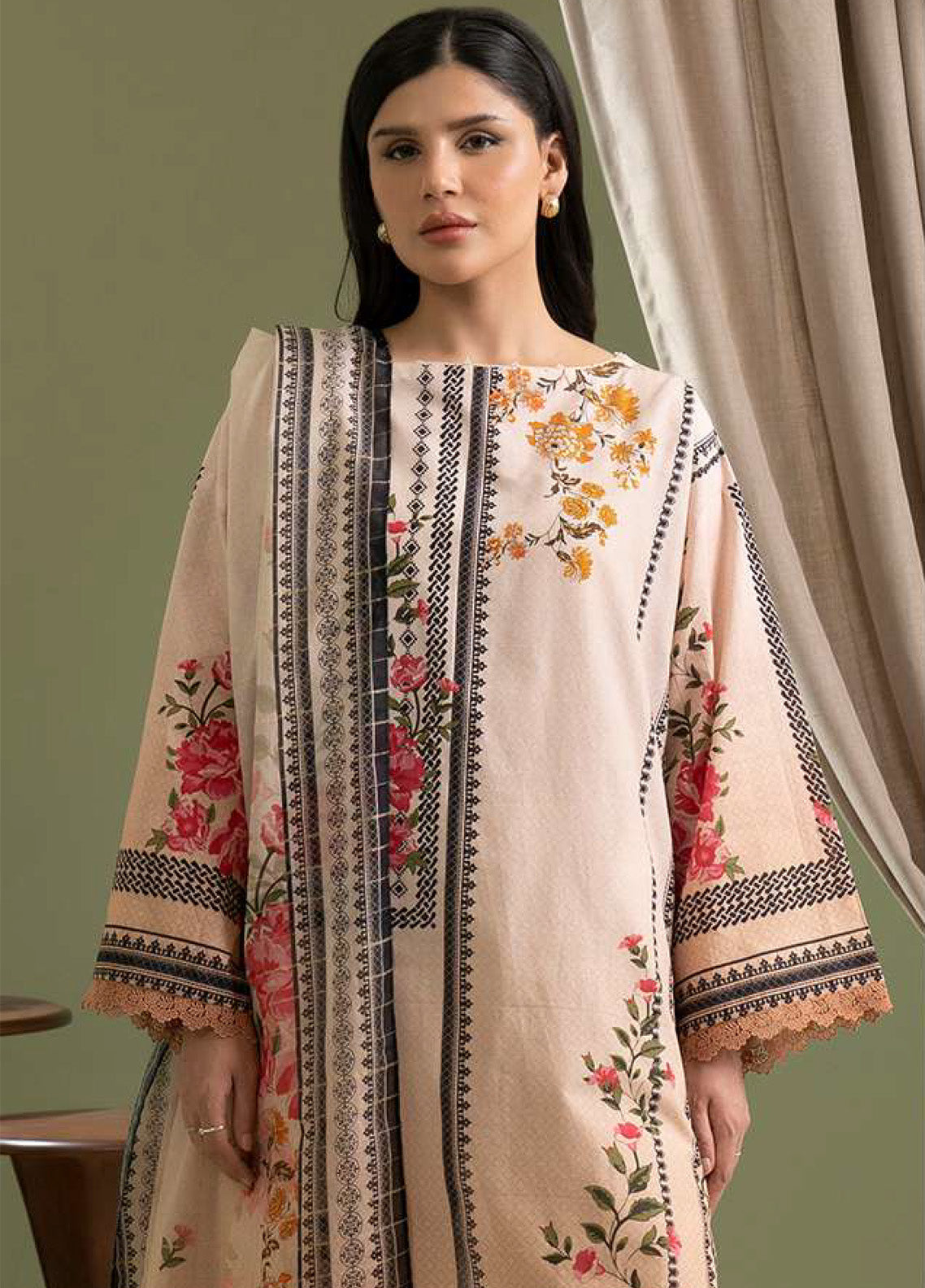 Zellbury Printed Lawn 3 Piece Unstitched Suit WUS25X30577