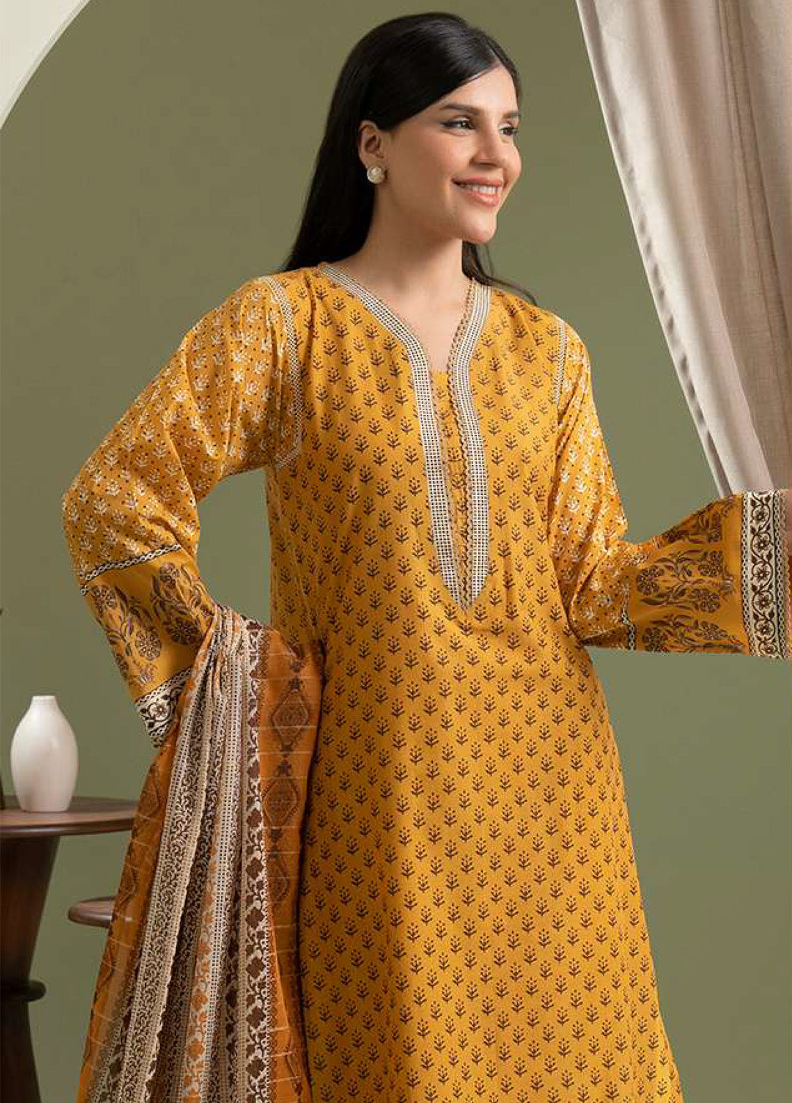 Zellbury Printed Lawn 3 Piece Unstitched Suit WUS25X30581