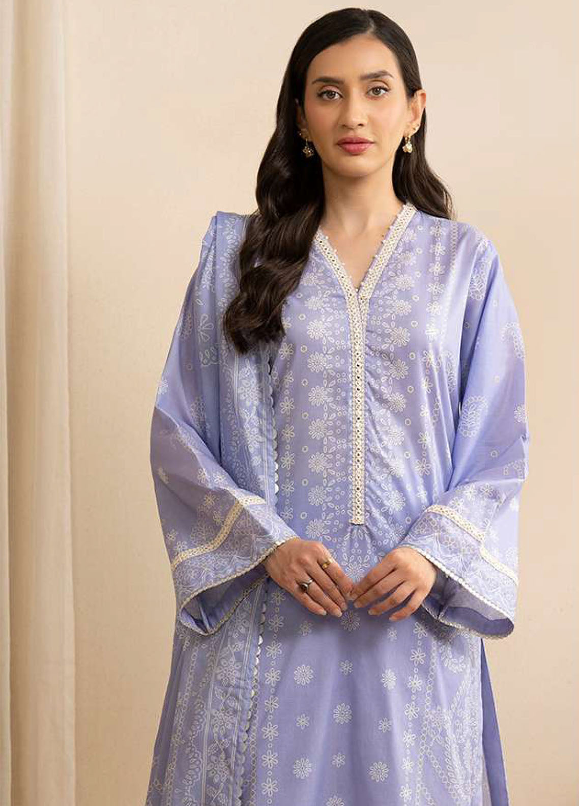 Zellbury Printed Lawn 3 Piece Unstitched Suit WUS25X30586