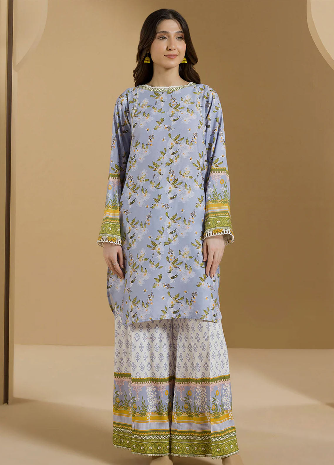 Zellbury Printed Linen 2 Piece Unstitched Suit WUW25X20088