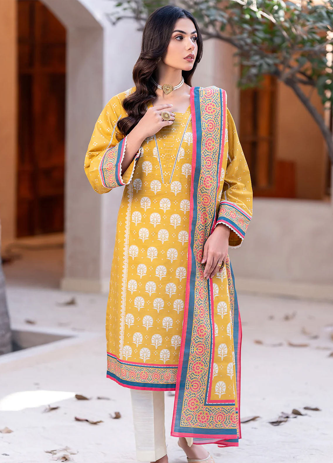 Zellbury Printed Viscose 2 Piece Unstitched Suit WUW24X20554