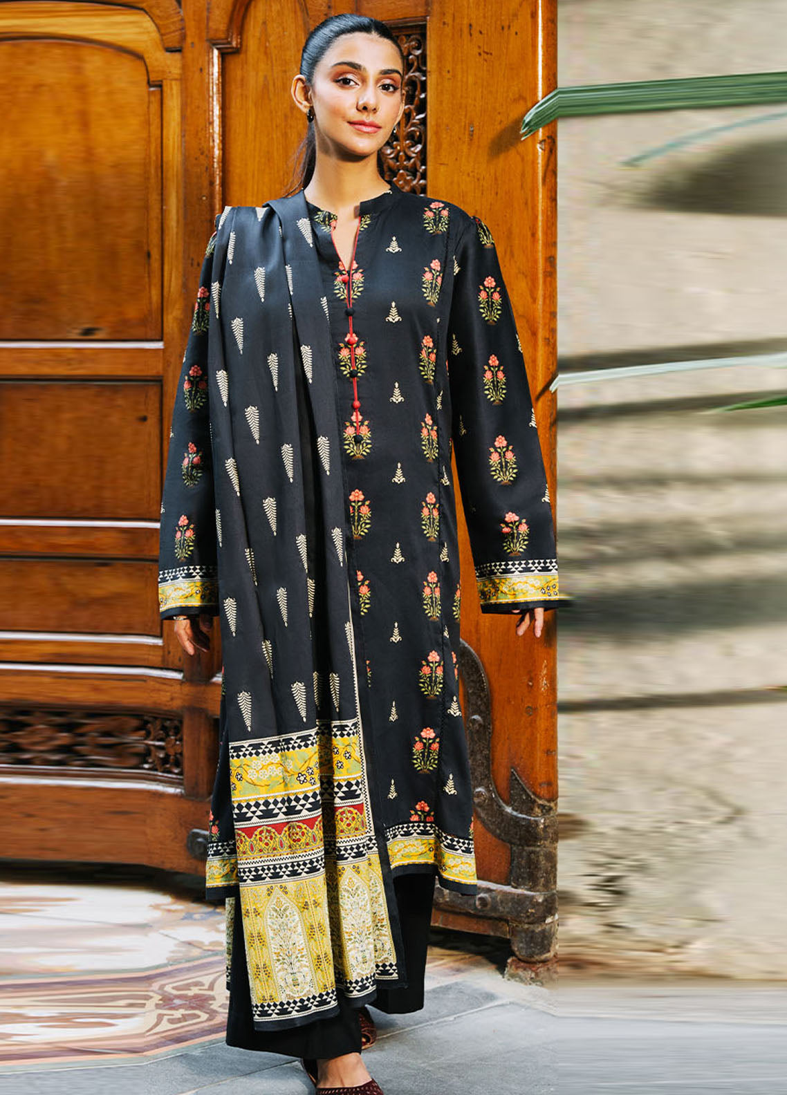 Zellbury Printed Viscose 3 Piece Unstitched Suit WUW24X30204