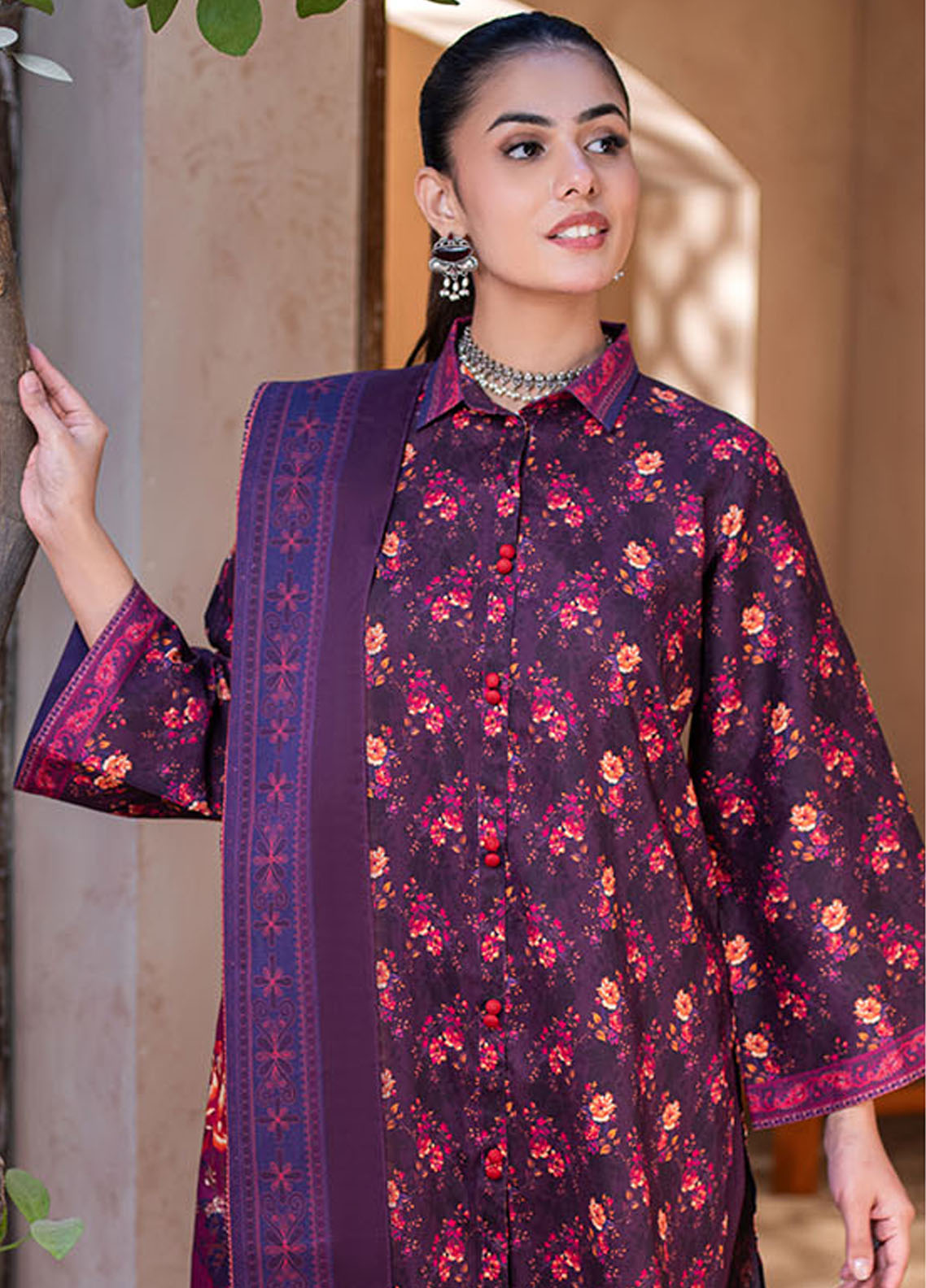 Zellbury Printed Viscose 3 Piece Unstitched Suit WUW24X30569