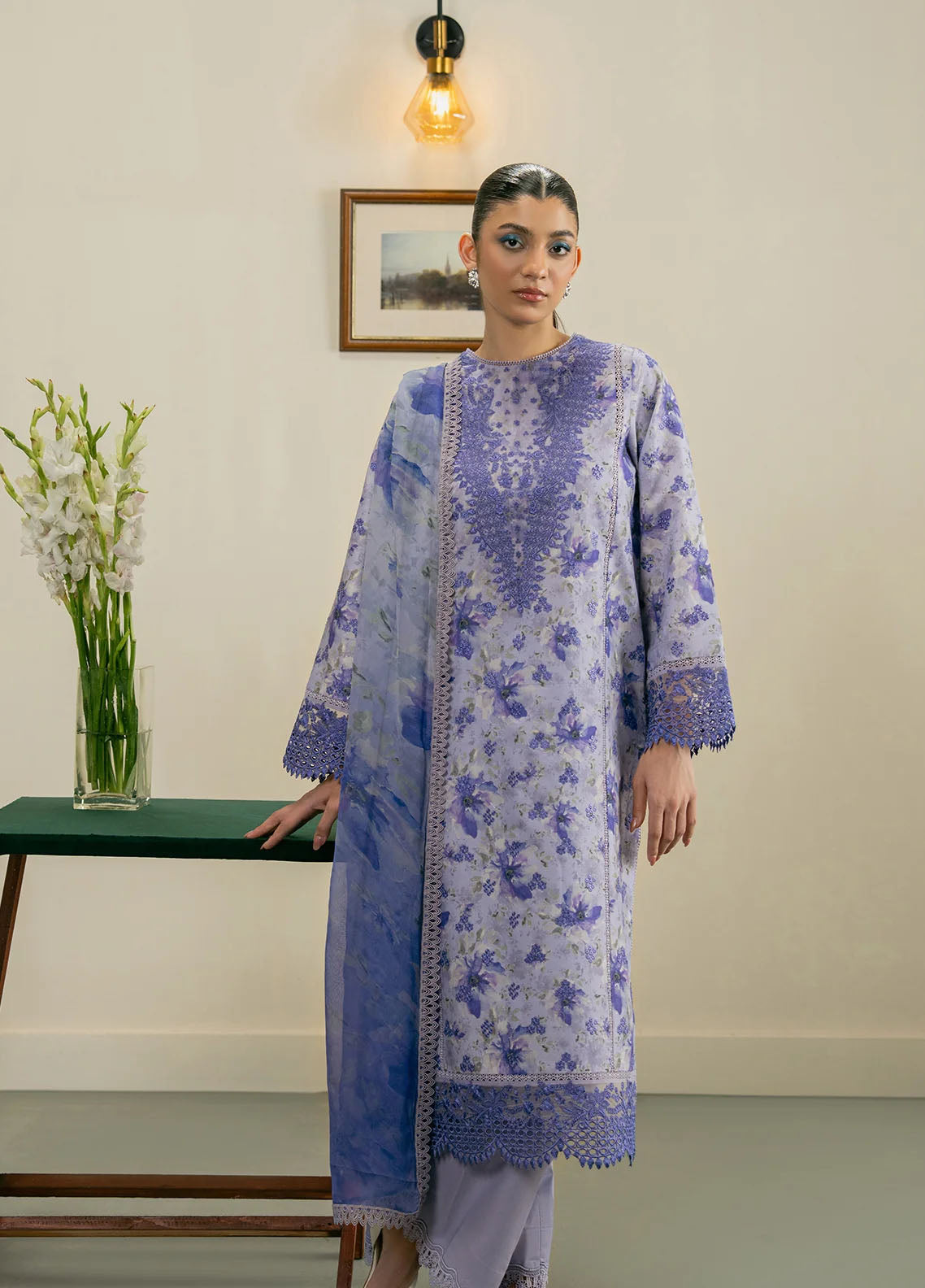 Zephyr By Ayzel Embroidered Lawn 3 Piece Unstitched Suit AF26ZCV3 D-02 LUMA