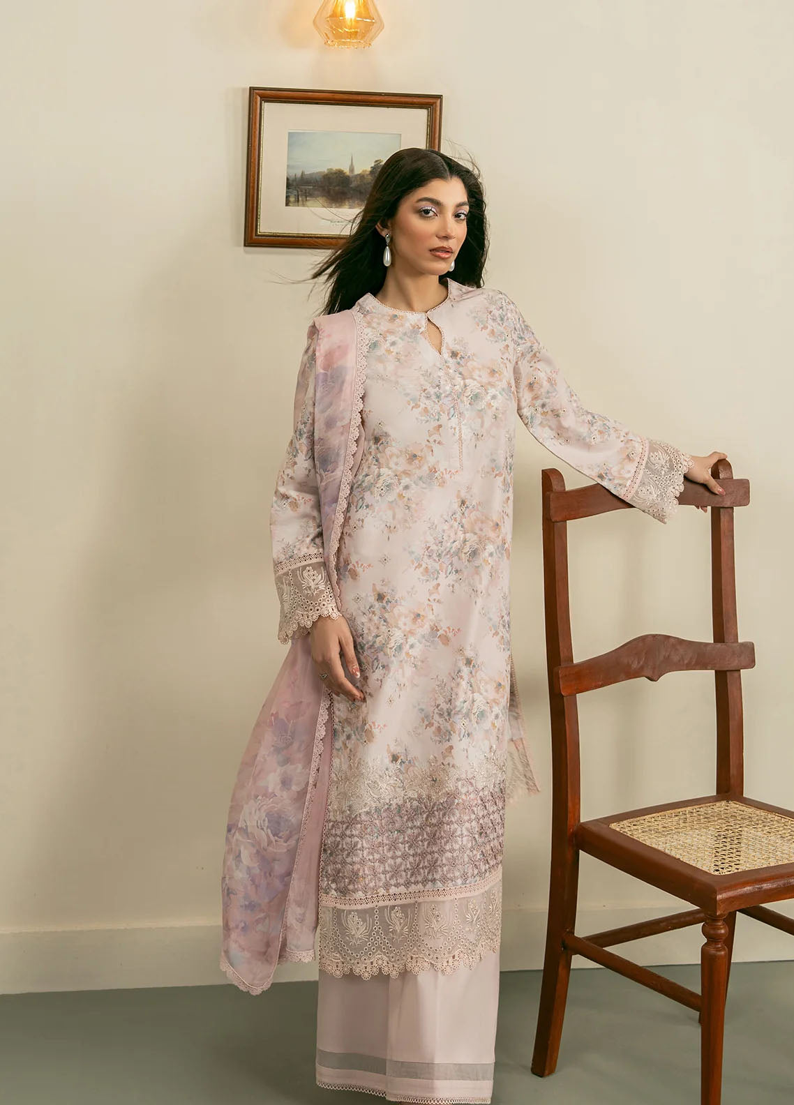 Zephyr By Ayzel Embroidered Lawn 3 Piece Unstitched Suit AF26ZCV3 D-09 AMANI