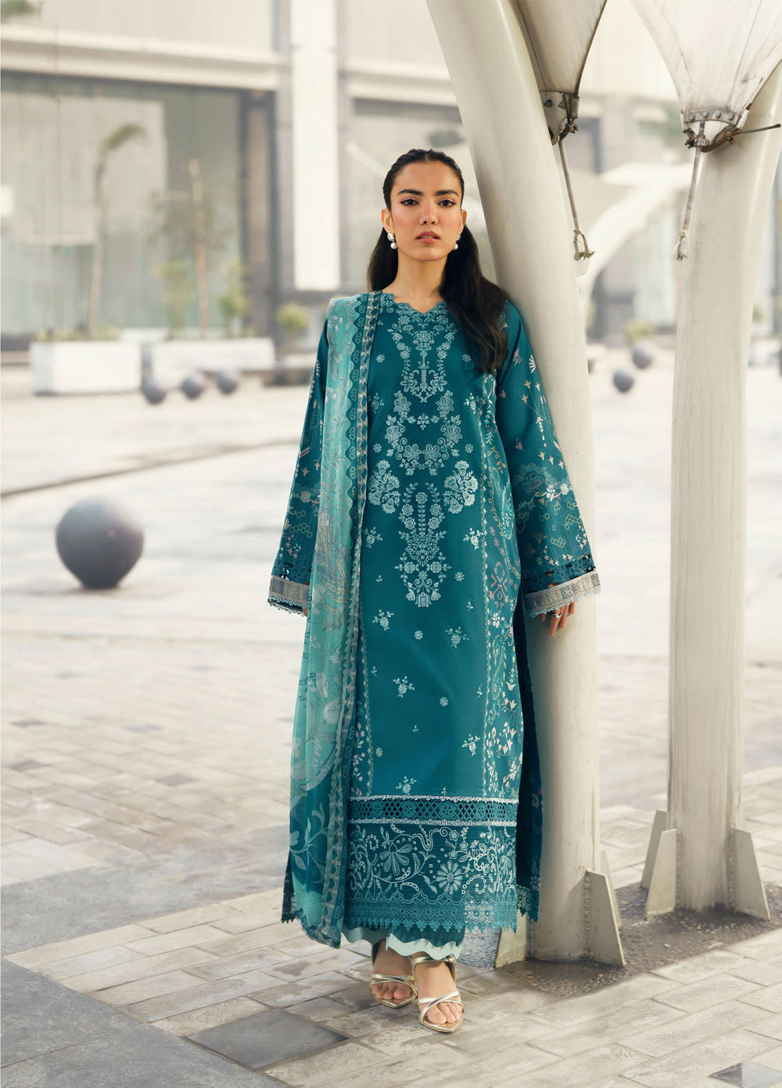 Zync By Florent Embroidered Lawn 3 Piece Unstitched Suit FL26ZSEV2 D-8A