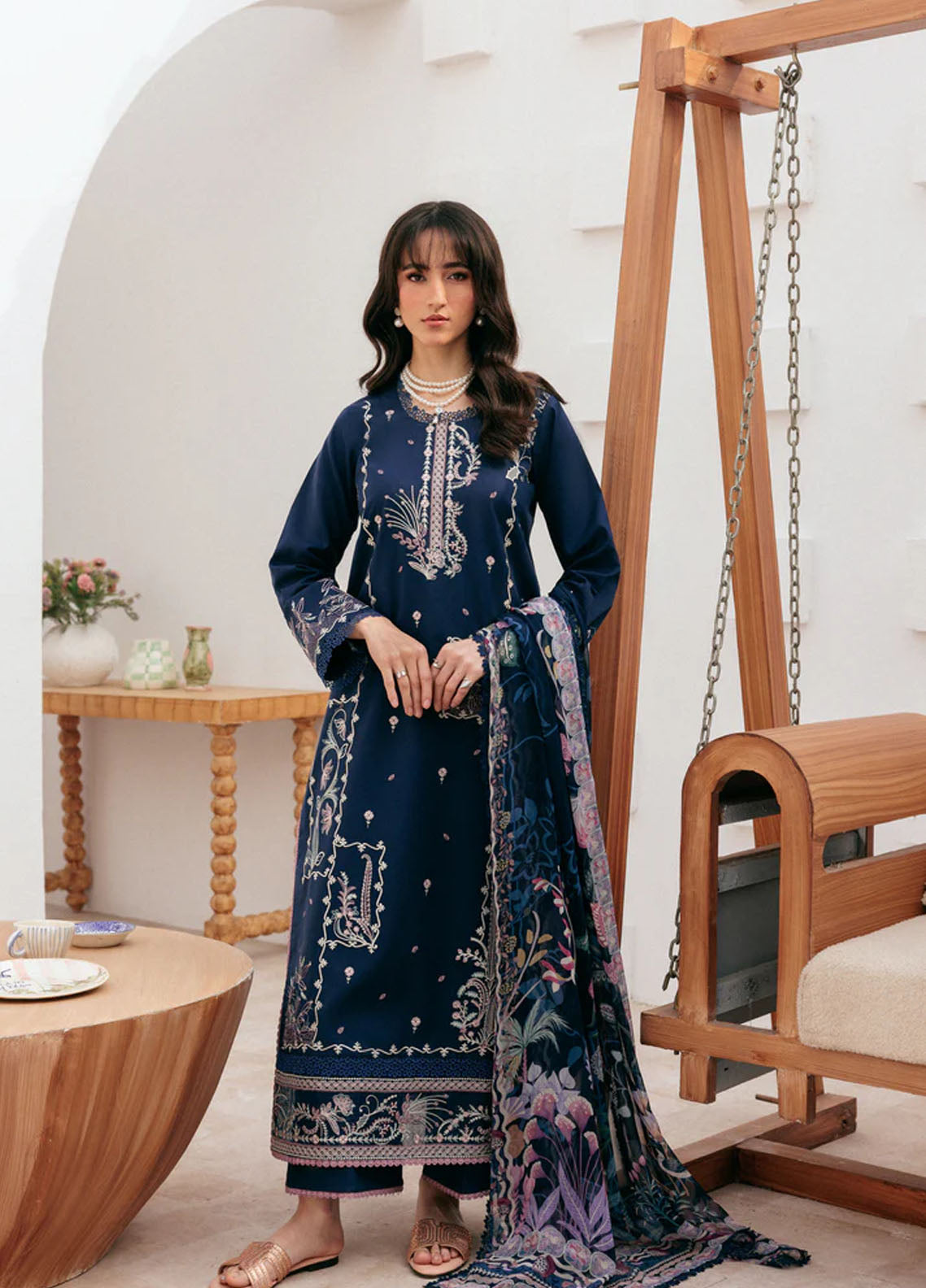 Zync By Florent Luxury Embroidered Lawn 3 Piece Unstitched Suit FL26ZLL D-FZ-5A