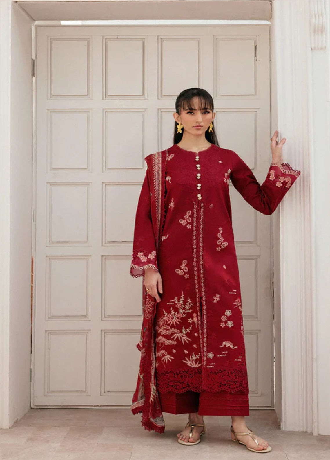 Zync By Florent Luxury Embroidered Lawn 3 Piece Unstitched Suit FL26ZLL D-FZ-7A