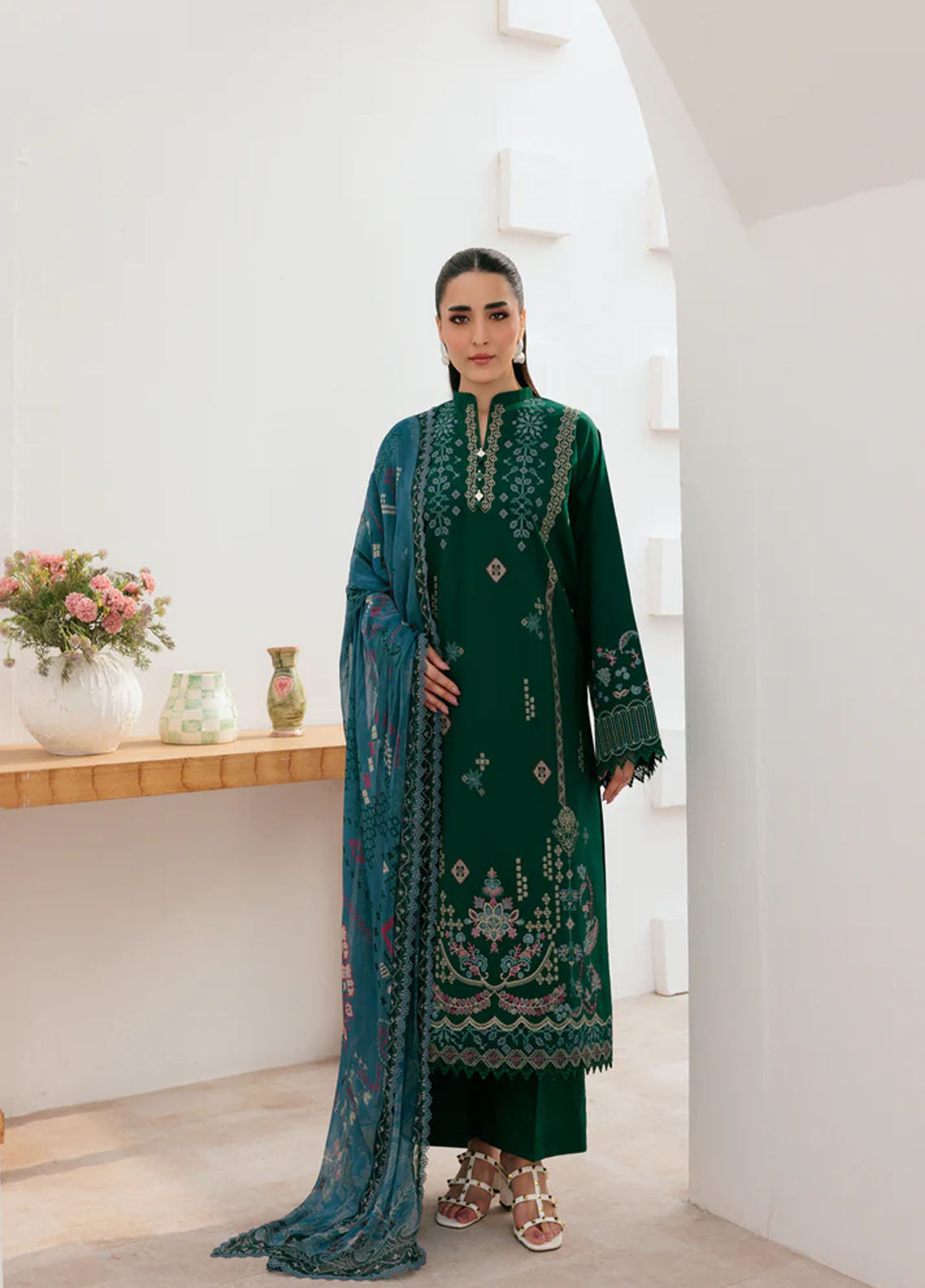 Zync By Florent Luxury Embroidered Lawn 3 Piece Unstitched Suit FL26ZLL D-FZ-8B