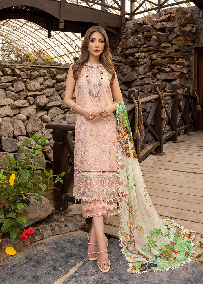 Humdum Unstitched 3 Piece Peach Gloryest