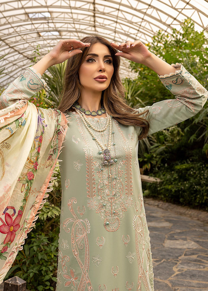 Humdum Unstitched 3 Piece Natural Floral