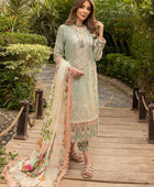 Humdum Unstitched 3 Piece Natural Floral