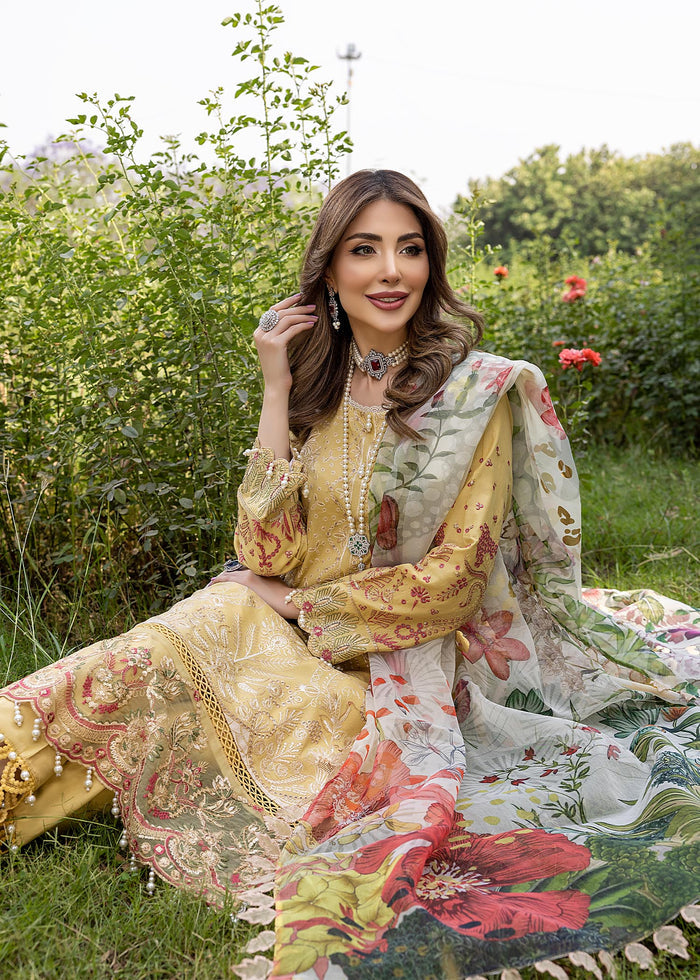 Humdum Unstitched 3 Piece Sun Shine Glory