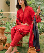 Cross Stitch Unstitched 3 Piece Safron Glow