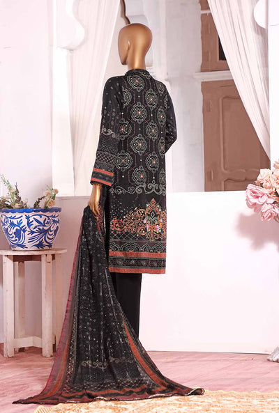 HZ Unstitched 3 Piece D#1176A