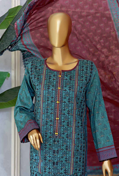 HZ Unstitched 3 Piece D#207