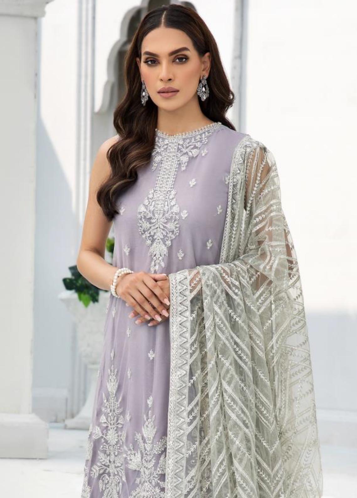 D#06 Zarif De Luxury Emb Formal Collection 1022 Light Purple