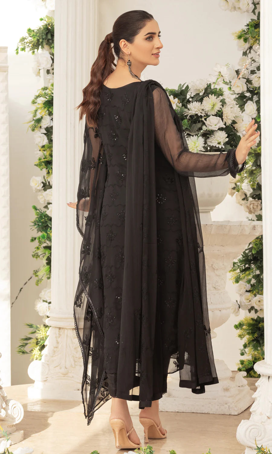 D#55 Shamooz Afreen Emb Chiffon Collection 323