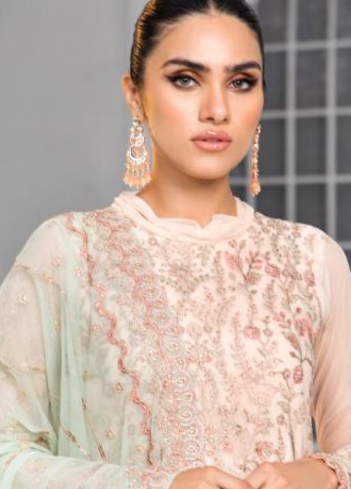 D#10 Zarif De Luxury Emb Formal Collection 1022 Light Pink
