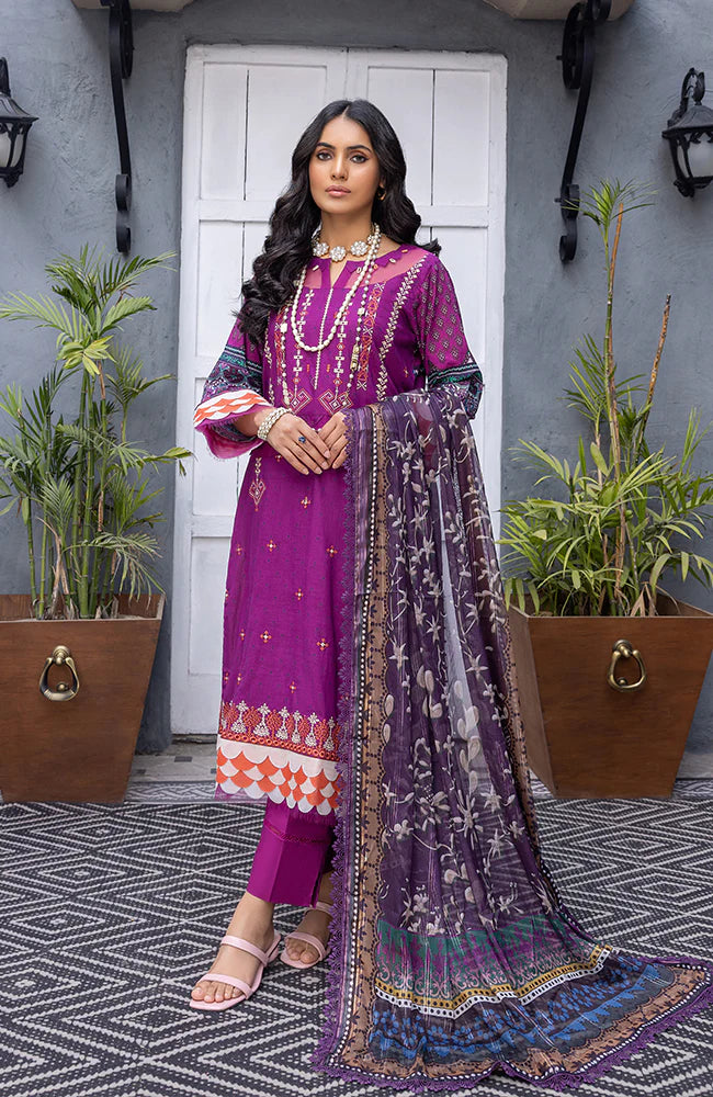 D#02 AlZohaib Coco Festive Digital Emb Lawn Collection 323