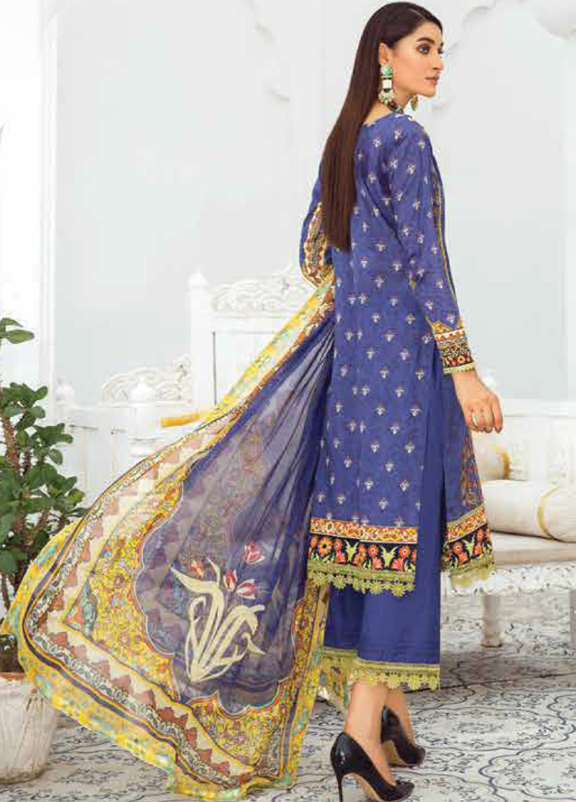 D#08 LALA Dahlia Emb Premium Lawn Collection 223