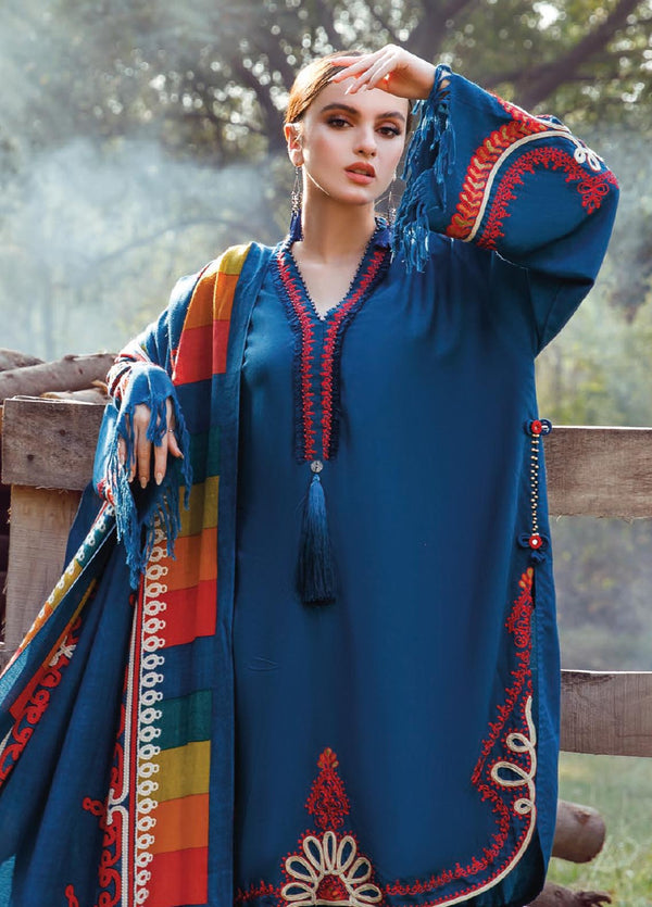 D#3A Maria B M Print Winter Shawl Collection 1222