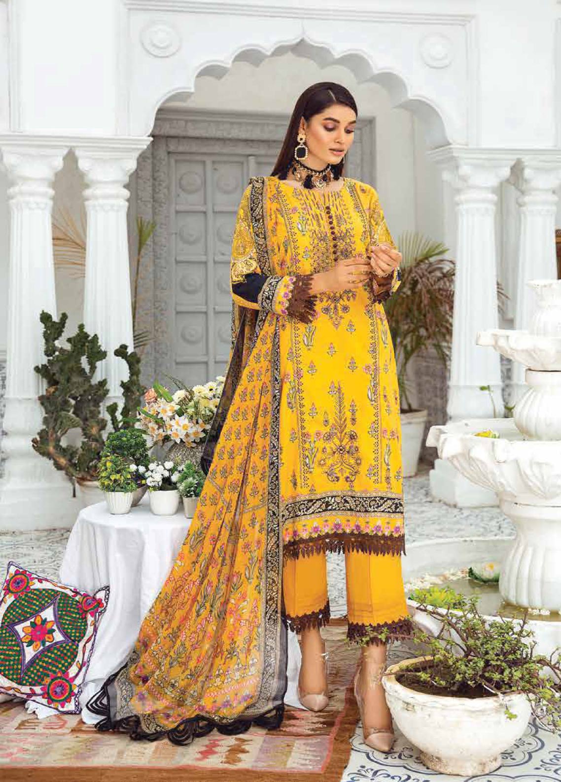 D#04 LALA Dahlia Emb Premium Lawn Collection 223