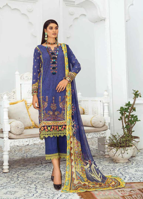 D#07 LALA Dahlia Emb Premium Lawn Collection 223