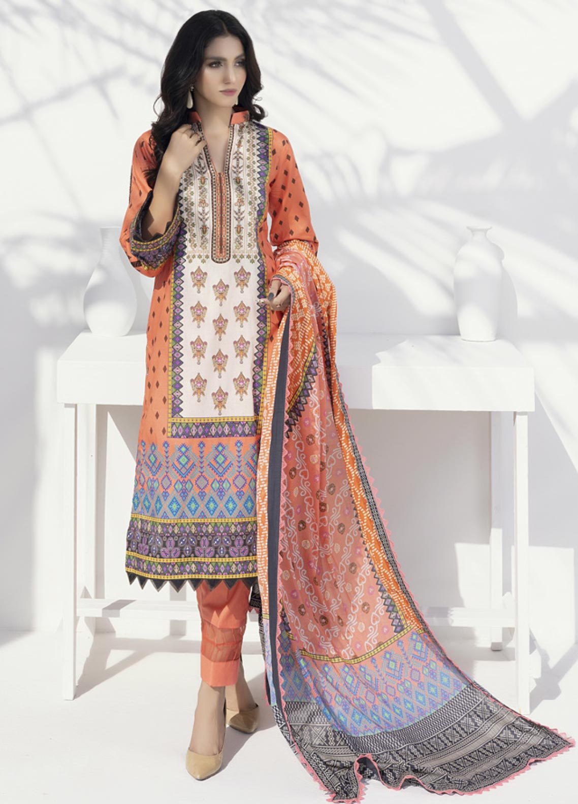 D#02 AlZohaib Anum Digital Printed Cambric Collection 1022