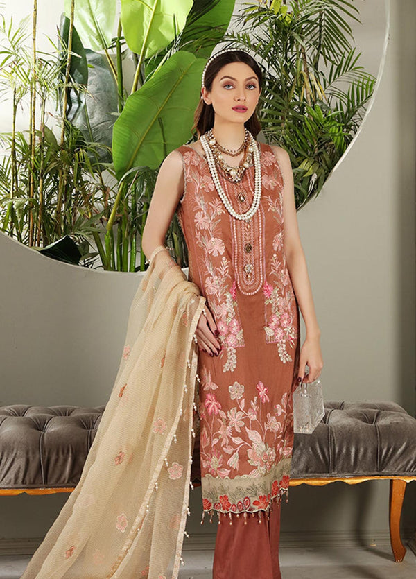 D#08 Alzohaib Hues Festive Emb Lawn Collection 321